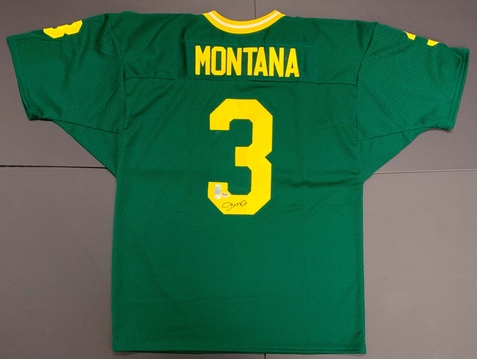 Joe Montana Autographed Signed Notre Dame NCAA Football Jersey PSA