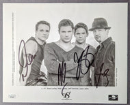 98 Degrees Signed Autographed Photo + Wristband Pop Group Vintage Music JSA COA