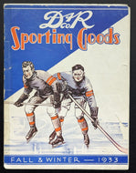 1933 D+R Sporting Goods Fall + Winter Catalogue Howie Morenz Vintage NHL