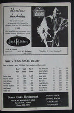 Load image into Gallery viewer, 1967 Chicago Stadium NHL Program Blackhawks vs Toronto Maple Leafs Billy Reay

