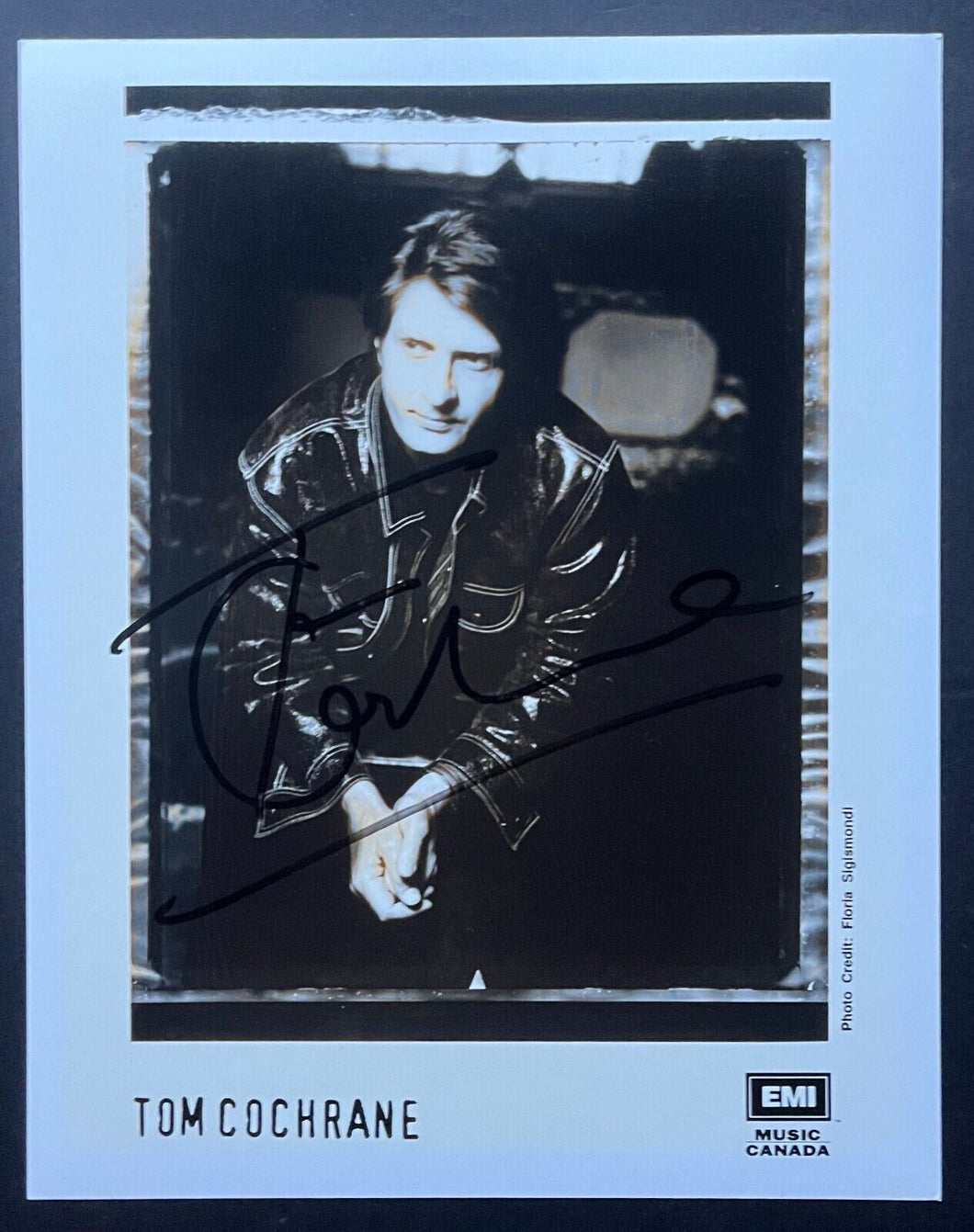 Tom Cochrane Autographed Photo Vintage Musician Celebrity Signed