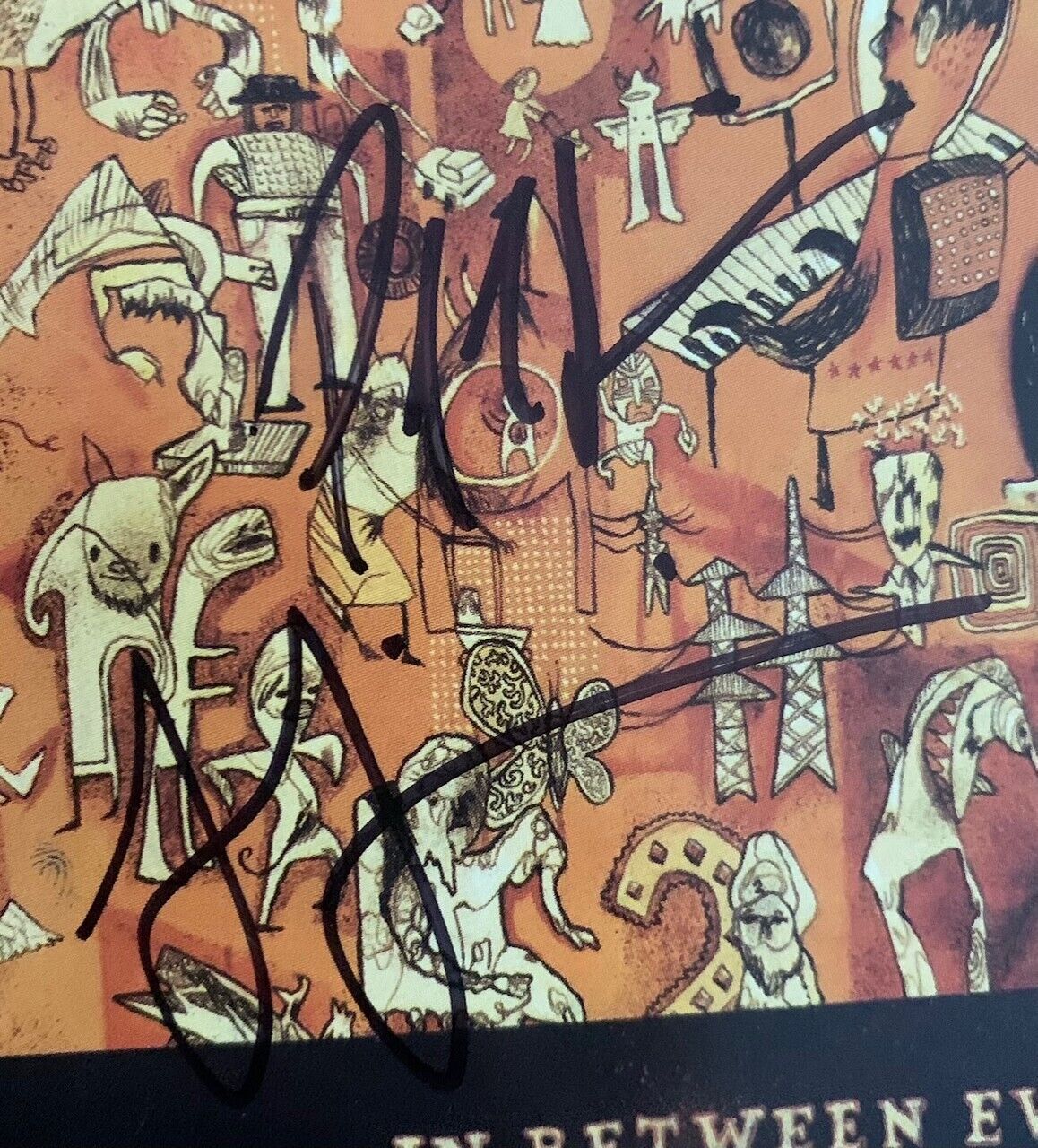 In Between Evolution The Tragically Hip In Between Evolution Postcard 2 Members Signed Auto ...