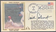 1985 Vince Coleman First Day Cover Signed Vintage MLB Baseball Autographed JSA