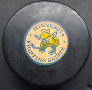1970s Minnesota Fighting Saints WHA Converse Hockey Game Puck Vintage