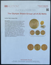 Load image into Gallery viewer, 1970 Bronze Olympic Shield Medal Medallic Art Co IOC Member James Worrall
