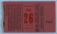 1975 Chicago Cougars Last Year In WHA Hockey Ticket vs Vancouver Blazers