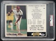 Steve Carlton Signed 300 Win Photo Print #272/300 Phillies Autographed MLB PSA