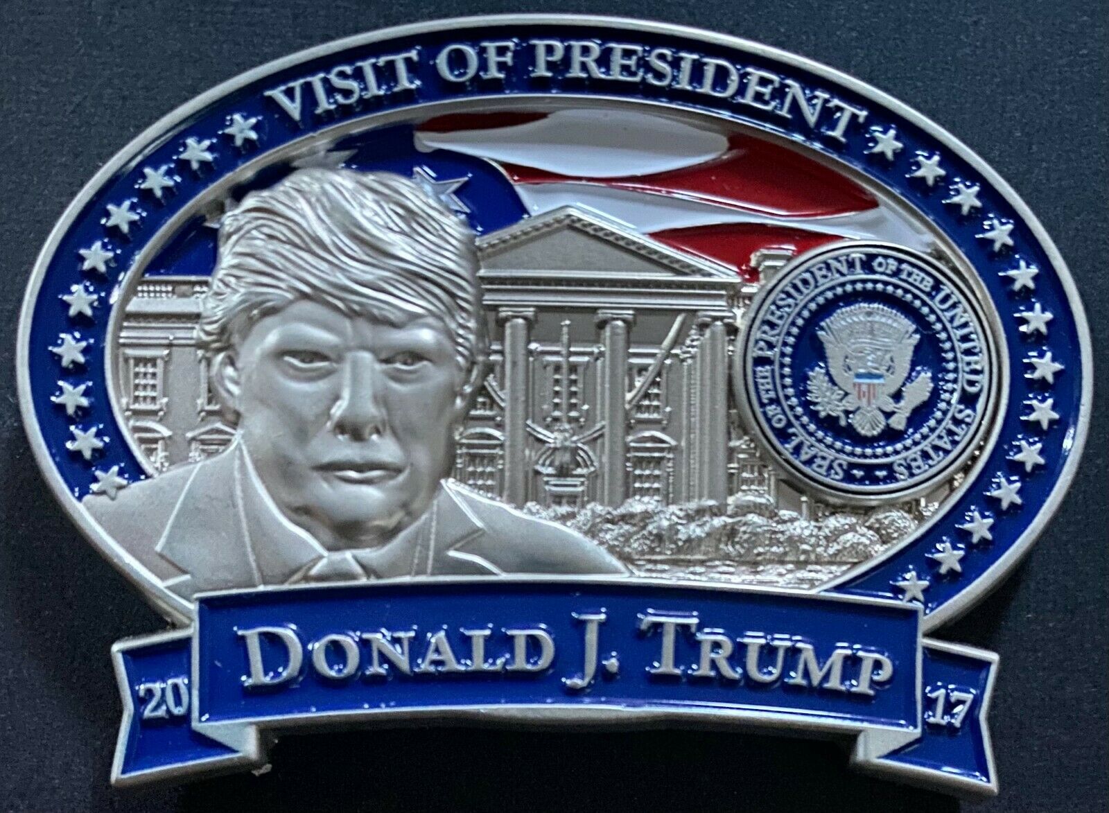Original Donald Trump Challenge Coin 2017 Issue White House Visit Saud ...