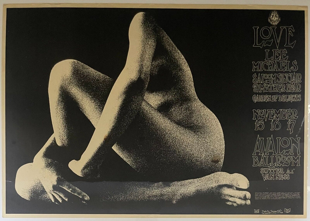 1968 Family Dog Bill Graham Concert Poster Love Lee Michaels FD-146