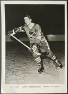 1967/68 Kansas City Type 1 Press Photo Gary Veneruzzo Hockey Autographed