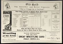 Load image into Gallery viewer, 1933 Philadelphia Arrows Arena Game Program New Haven Eagles Hockey Vintage
