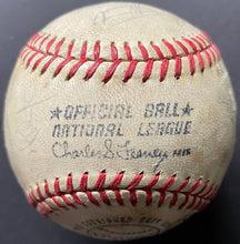 Load image into Gallery viewer, 1972 Pittsburgh Pirates Team Autographed Spalding Baseball Doc Ellis JSA LOA
