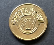 1980 Vintage Super Bowl XIV NFL Football Coin Pittsburgh Steelers vs Rams