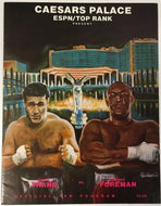 1988 George Foreman vs Guido Trane Boxing Program Caesars Palace Las Vegas Fight