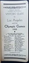 Load image into Gallery viewer, 1932 Los Angeles Xth Summer Olympics Visitors Guide Historical Sports Vintage
