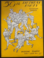 1951 50th Anniversary Detroit Tigers Program MLB Baseball Vintage Ty Cobb