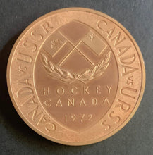 Load image into Gallery viewer, 1972 Summit Series Canada vs. USSR 2 oz. Copper Coin Vintage
