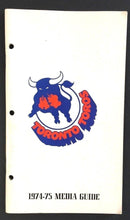 Load image into Gallery viewer, 1974 Toronto Toros Hockey Season Media Guide Frank Mahovlich Paul Henderson WHA
