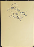 1960s NHL Autos Signed Page Canadiens Jean-Guy Talbot + Blackhawks Chico Maki