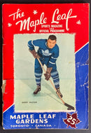 1947 Maple Leaf Gardens NHL Hockey Program Leafs vs Montreal Canadiens Watson
