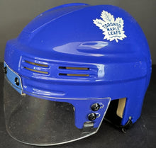 Load image into Gallery viewer, Zach Hyman Autographed Toronto Maple Leaf Mini Helmet Signed NHL Fanatics
