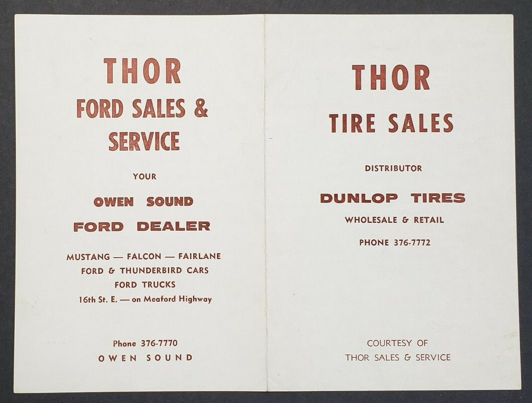 1966 Hockey Program NHL OldTimers vs Owen Sound Mercury Old Timers Harry Watson