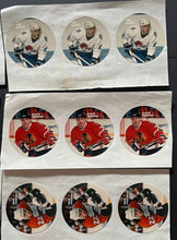 Load image into Gallery viewer, 1990&#39;s Star Puck Inc. Players Stickers Applied To Pucks 20 NHL Hockey Players
