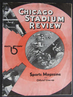 1936 Chicago Stadium Rare Hockey Doubleheader Program Blackhawks vs NY Rangers
