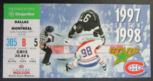 Load image into Gallery viewer, 1997 Molson Centre NHL Ticket Stub Dallas Stars vs Montreal Canadiens Vintage
