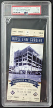 Load image into Gallery viewer, 1998 Maple Leaf Gardens Graded EX-5 Ticket Last Season 1st Game Toronto PSA
