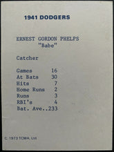 Load image into Gallery viewer, 1973 Ernest Babe Phelps Autographed / Signed Baseball Card Brooklyn Dodgers MLB
