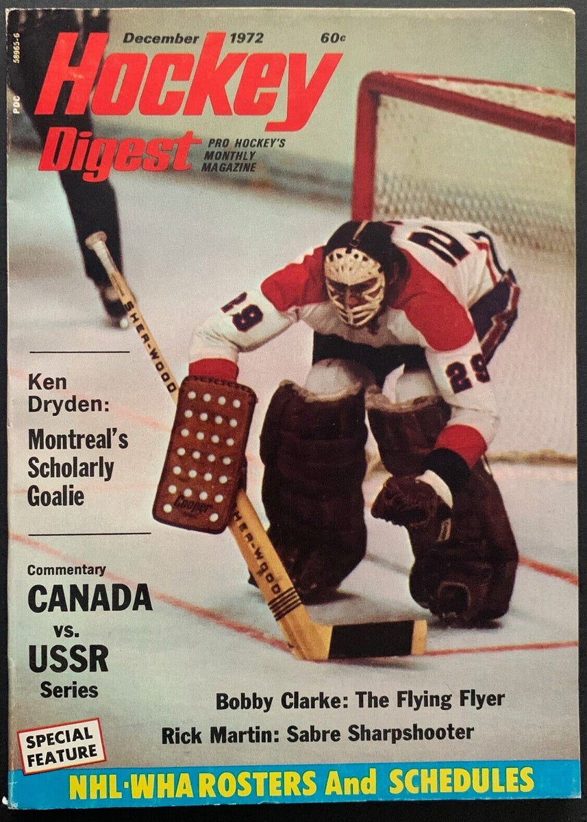 1972 Hockey Digest 2nd Issue Ken Dryden Pro Hockey NHL HOF Vintage Boo –  Glory Days Sports