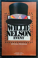 1980 Willie Nelson Event Program Shelburne Ontario + Rare VIP Pass Leon Russell