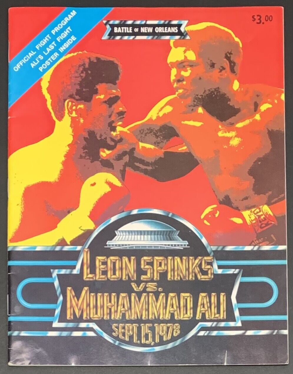 1978 Muhammad Ali vs Leon Spinks Heavyweight Title Boxing Fight Program