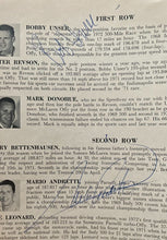 Load image into Gallery viewer, 1972 Autographed Signed Indy 500 Race Issued Starting Position Lineup Sheet VTG
