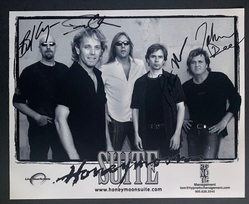 Honeymoon Suite Signed Publicity Photo Band Autographed Canadian Rock Band
