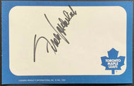 Frank Mahovlich HOFer Signed Autographed Toronto Maple Leafs Album Page