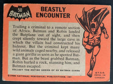 Load image into Gallery viewer, 1966 Topps Batman Black Bat #50 Beastly Encounter Non Sports Trading Card
