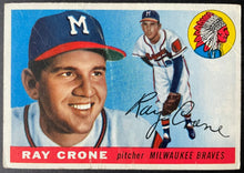 Load image into Gallery viewer, 1955 Topps Baseball #149 Ray Crone Milwaukee Braves Vintage MLB Card
