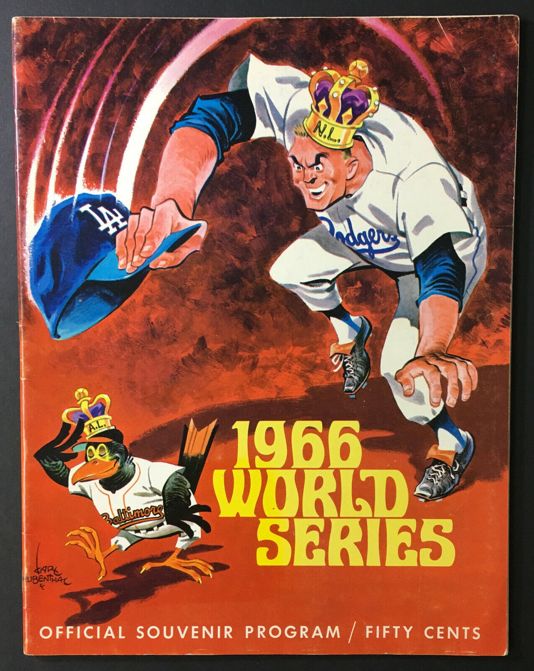 1966 World Series MLB Baseball Program LA Dodgers vs Baltimore Orioles Koufax