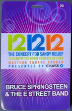 Load image into Gallery viewer, 2012 Bruce Springsteen + E Street Band Backstage Pass Madison Square Garden
