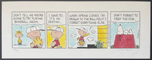 Load image into Gallery viewer, 1993 Peanuts Oversized Comic Strip Lithograph Charles Schulz Snoopy Ltd Ed COA
