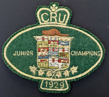 Load image into Gallery viewer, 1929 Canadian Rugby Union Junior Dominion Champions Patch St. Thomas Tigers VTG
