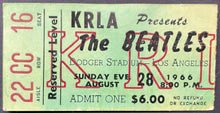 Load image into Gallery viewer, 1966 The Beatles Original Vintage Dodger Stadium Ticket Stub 2nd Last Concert
