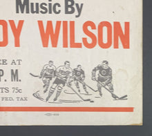 Load image into Gallery viewer, 1950 Chicago Blackhawks Standbys Fan Club Broadside 5th Anniversary Dance
