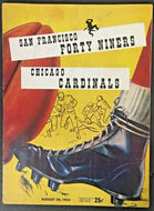 1952 Kezar Stadium NFL Football Program San Francisco 49ers vs Chicago Cardinals