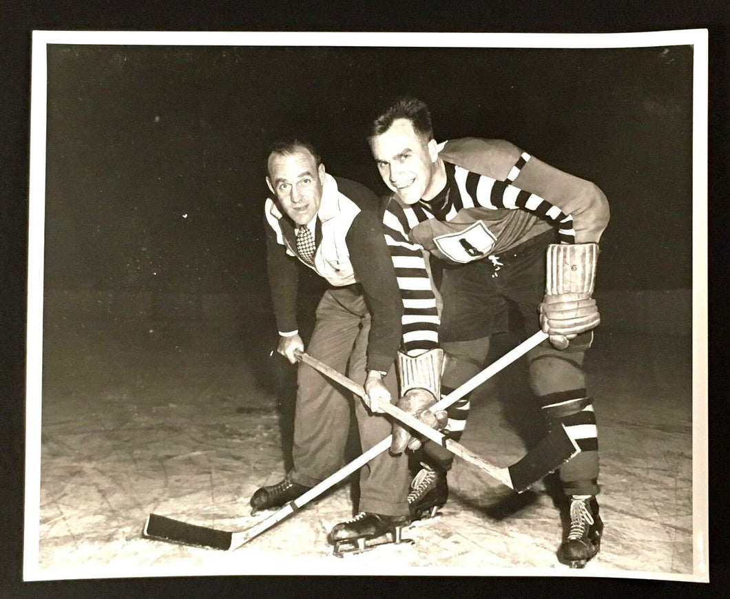 1943 Original Publicity Photo King Clancy Joe Cooper Hockey Picture NHL