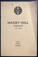 1937 Massey Hall Program Toronto Symphony Orchestra Performance Program
