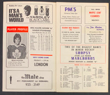 Load image into Gallery viewer, 1973 Maple Leaf Gardens Hockey Program OHA Major Jr A Marlboros vs Red Wings
