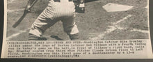 Load image into Gallery viewer, 1964 MLB Baseball Press Wire Photo Washington Senators vs Boston Bob Tillman
